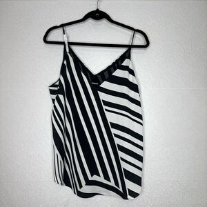 Express Double V Geometric Striped Downtown Cami L